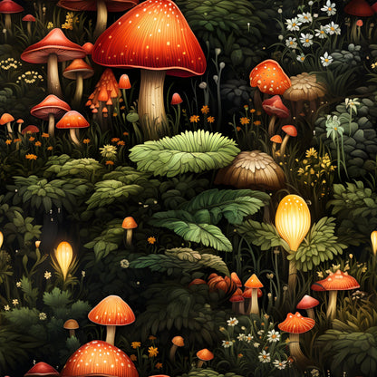 Toadstool Hollow Pattern 3 Minky Fabric
