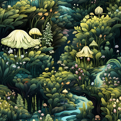 Toadstool Hollow Pattern 5 Minky Fabric