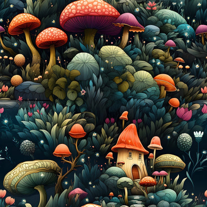 Toadstool Hollow Pattern 6 Minky Fabric