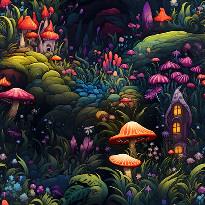Toadstool Hollow Pattern 7 Minky Fabric