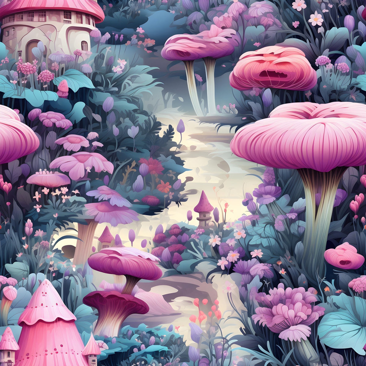 Toadstool Hollow Pattern 8 Minky Fabric