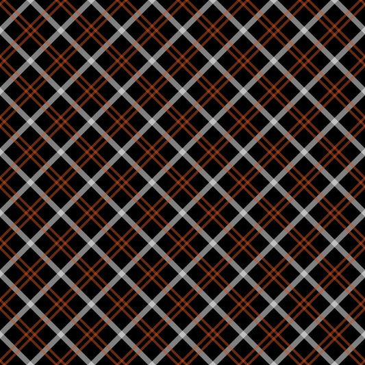 Fall Orange Plaid Pattern 10 Quilting Cotton Fabric