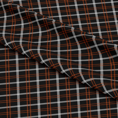 Fall Orange Plaid Pattern 10 Quilting Cotton Fabric