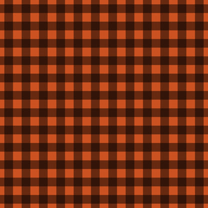 Fall Orange Plaid Pattern 12 Quilting Cotton Fabric