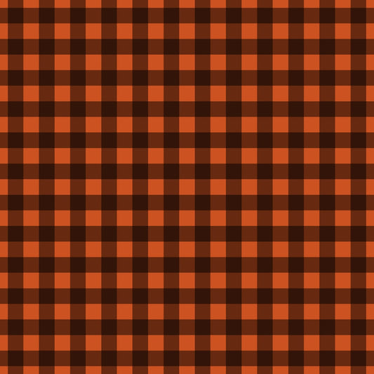 Fall Orange Plaid Pattern 12 Quilting Cotton Fabric