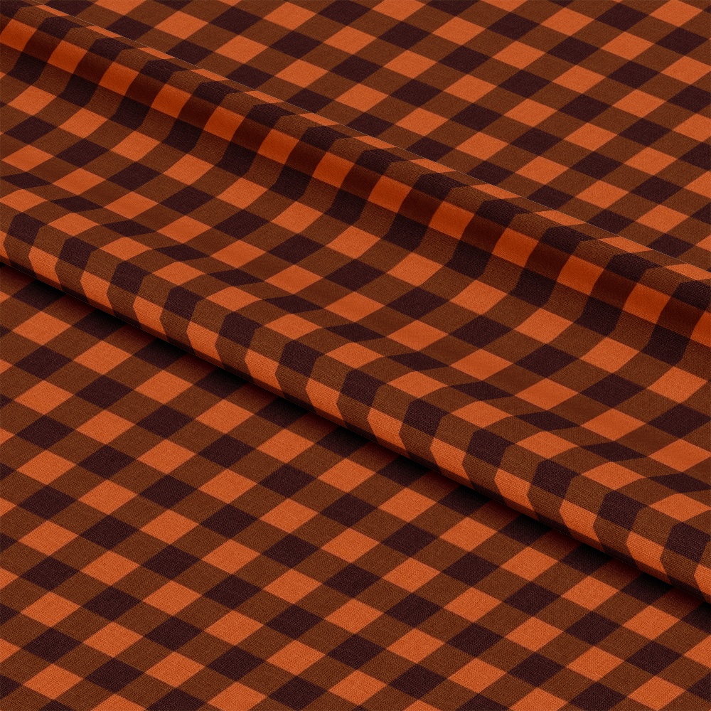 Fall Orange Plaid Pattern 12 Quilting Cotton Fabric