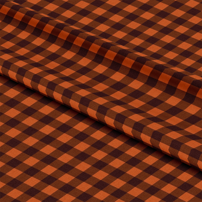 Fall Orange Plaid Pattern 12 Quilting Cotton Fabric