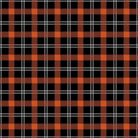 Fall Orange Plaid Pattern 15 Quilting Cotton Fabric