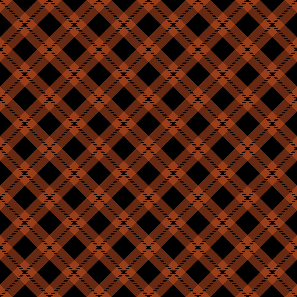 Fall Orange Plaid Pattern 16 Quilting Cotton Fabric