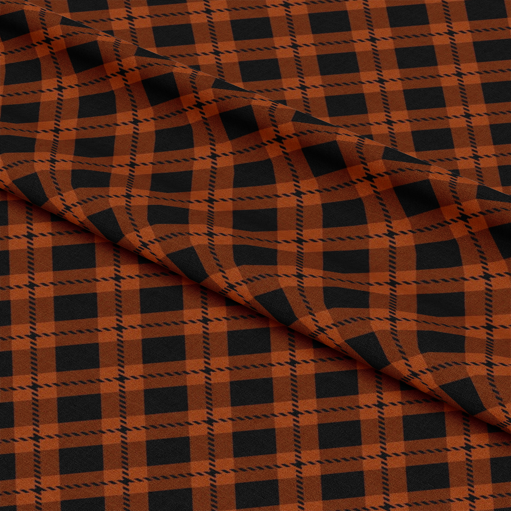 Fall Orange Plaid Pattern 16 Quilting Cotton Fabric