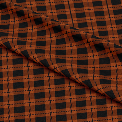 Fall Orange Plaid Pattern 16 Quilting Cotton Fabric
