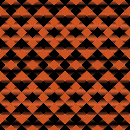 Fall Orange Plaid Pattern 18 Quilting Cotton Fabric