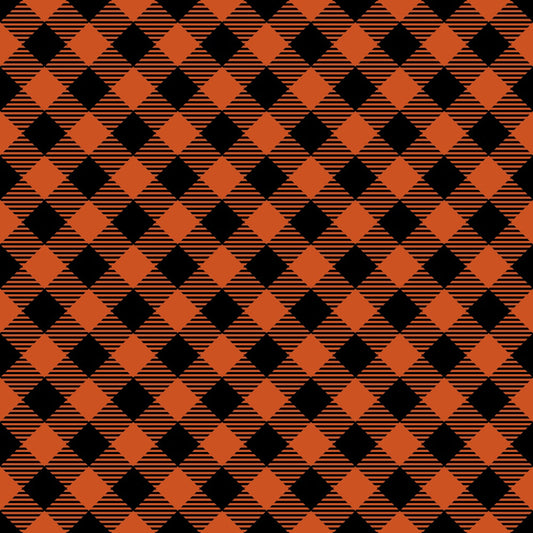 Fall Orange Plaid Pattern 18 Quilting Cotton Fabric