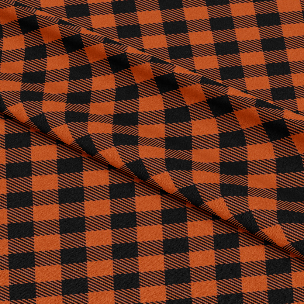 Fall Orange Plaid Pattern 18 Quilting Cotton Fabric