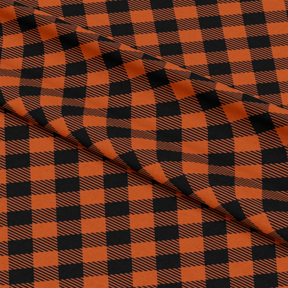 Fall Orange Plaid Pattern 18 Quilting Cotton Fabric