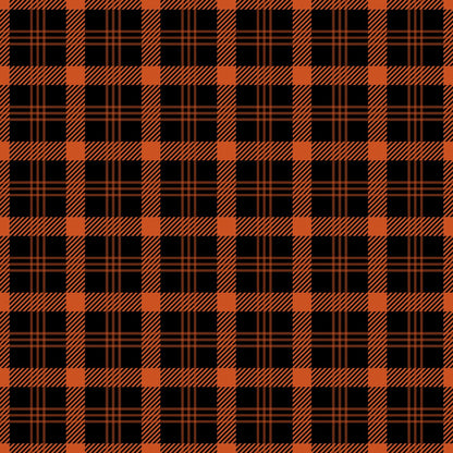 Fall Orange Plaid Pattern 19 Quilting Cotton Fabric