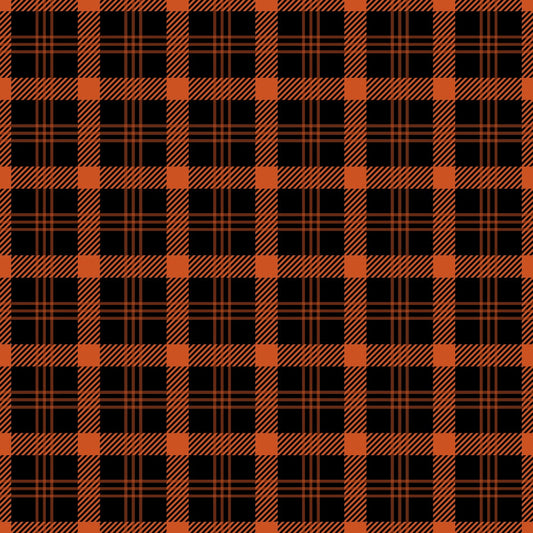 Fall Orange Plaid Pattern 19 Quilting Cotton Fabric