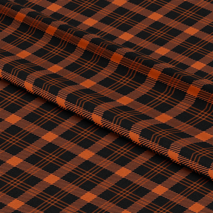 Fall Orange Plaid Pattern 19 Quilting Cotton Fabric