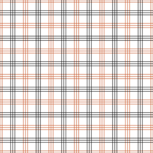 Fall Orange Plaid Pattern 20 Quilting Cotton Fabric
