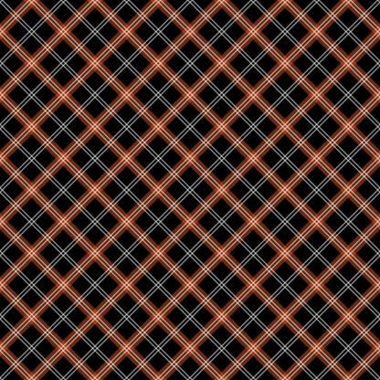 Fall Orange Plaid Pattern 4 Quilting Cotton Fabric