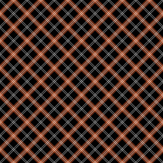 Fall Orange Plaid Pattern 4 Quilting Cotton Fabric