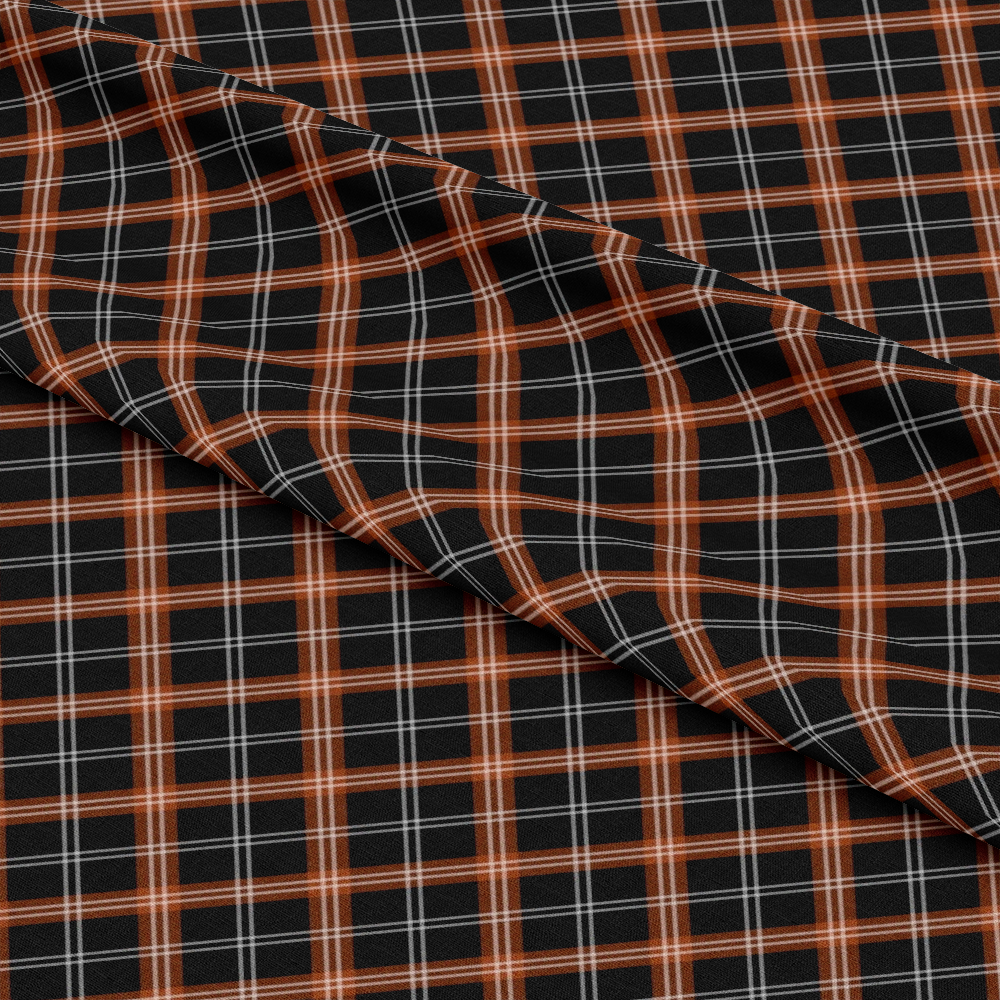 Fall Orange Plaid Pattern 4 Quilting Cotton Fabric
