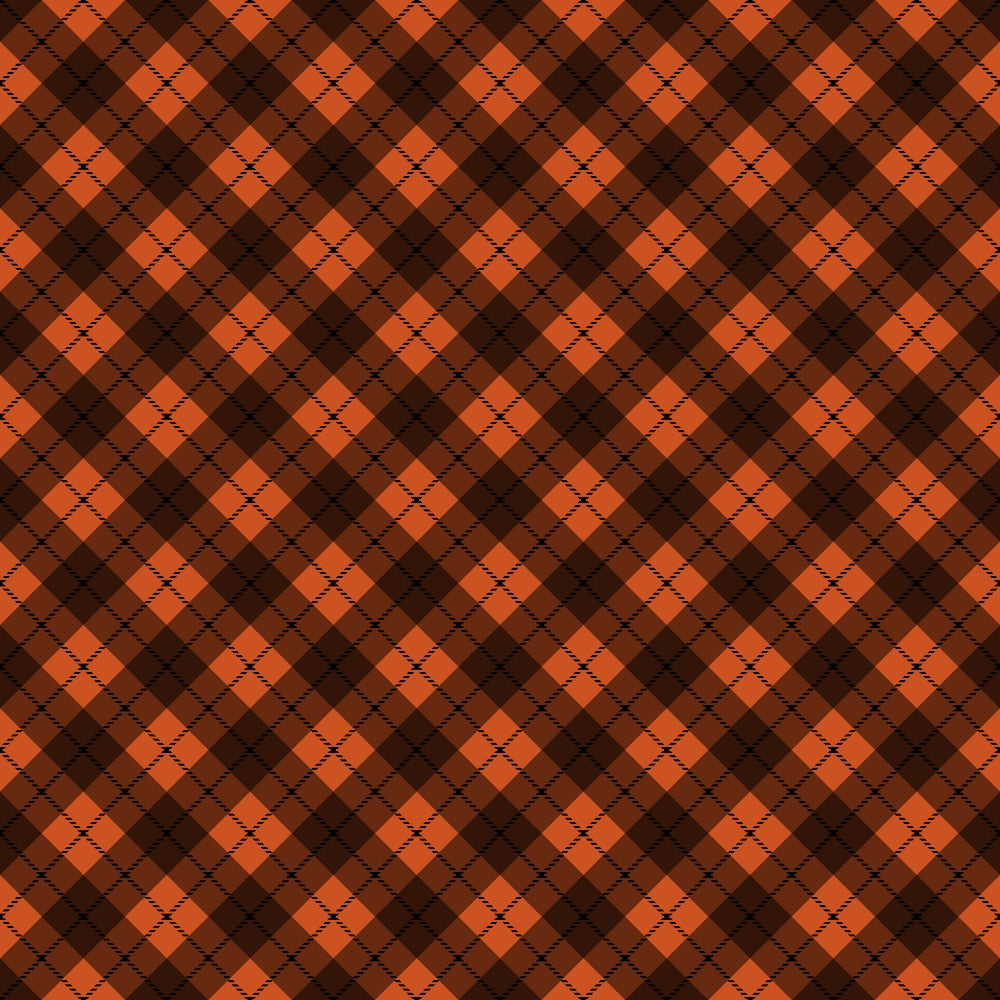 Fall Orange Plaid Pattern 6 Quilting Cotton Fabric