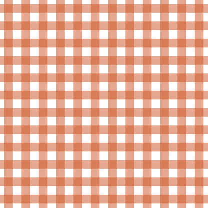 Fall Orange Plaid Pattern 7 Quilting Cotton Fabric