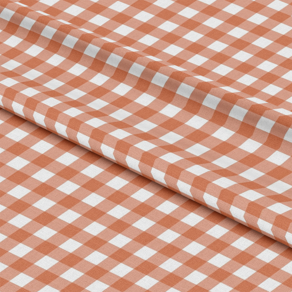 Fall Orange Plaid Pattern 7 Quilting Cotton Fabric