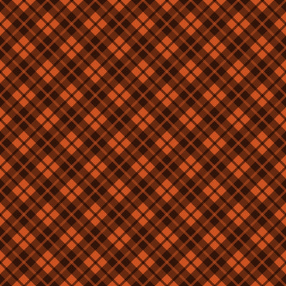 Fall Orange Plaid Pattern 8 Quilting Cotton Fabric