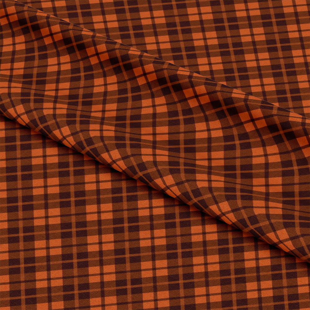 Fall Orange Plaid Pattern 8 Quilting Cotton Fabric