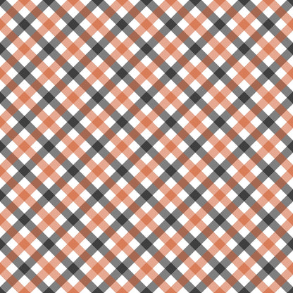 Fall Orange Plaid Pattern 9 Quilting Cotton Fabric
