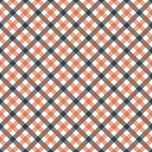 Fall Orange Plaid Pattern 9 Quilting Cotton Fabric
