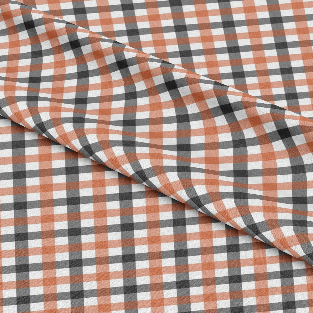 Fall Orange Plaid Pattern 9 Quilting Cotton Fabric