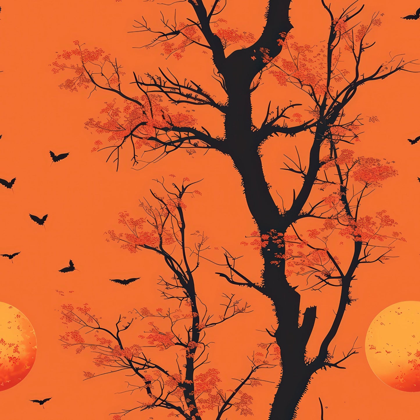 Fall Sunset Forest Pattern 10 Quilting Cotton Fabric