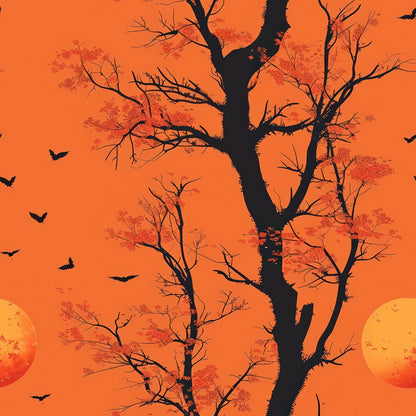 Harvest Moon Branches Pattern 10 Minky Fabric