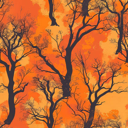 Harvest Moon Branches Pattern 2 Minky Fabric