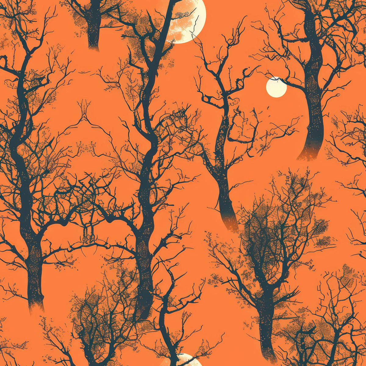Harvest Moon Branches Pattern 3 Minky Fabric