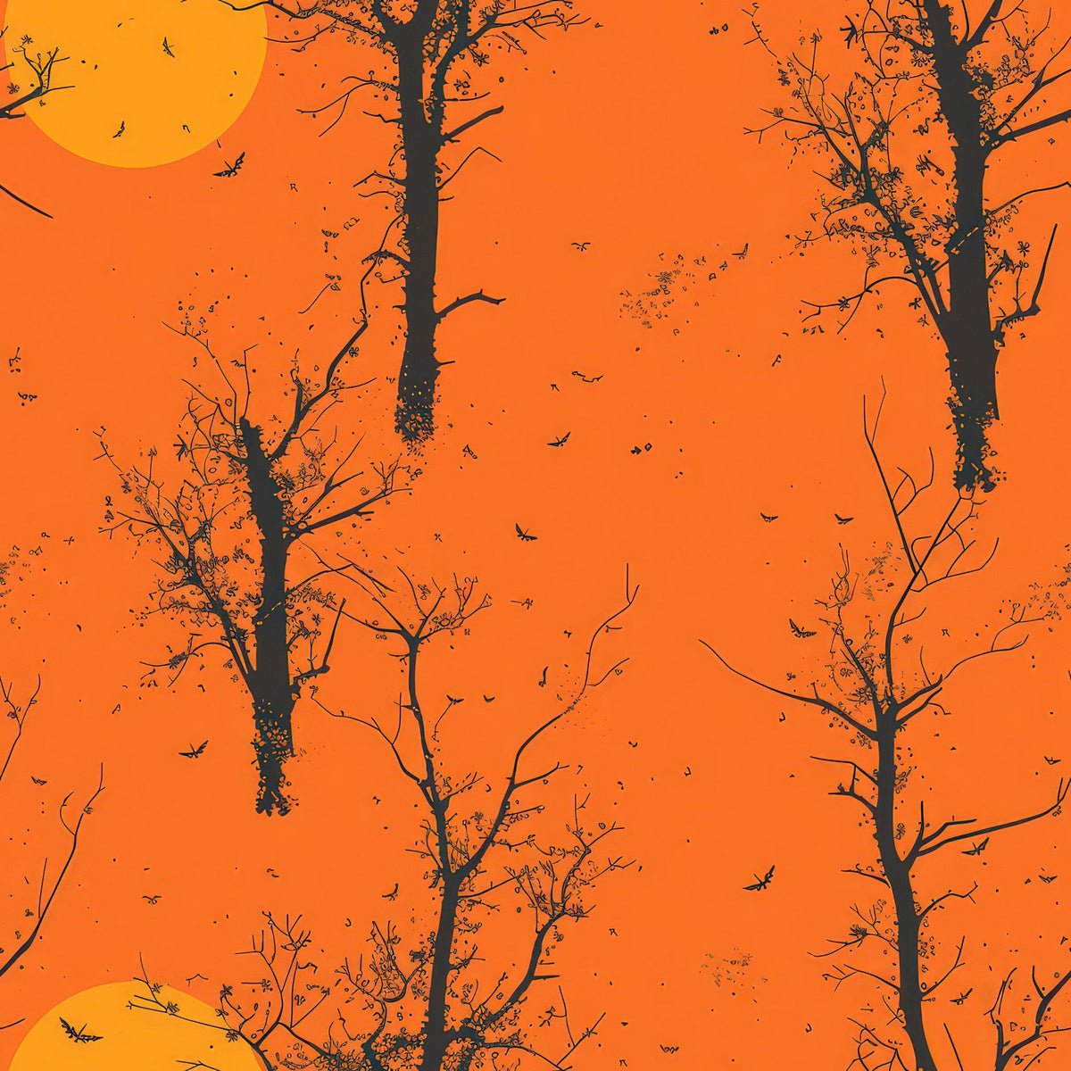 Harvest Moon Branches Pattern 5 Minky Fabric