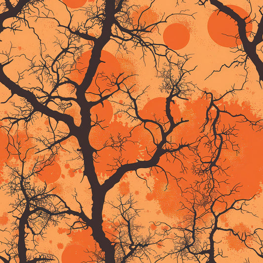 Fall Sunset Forest Pattern 8 Quilting Cotton Fabric