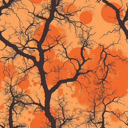 Harvest Moon Branches Pattern 8 Minky Fabric
