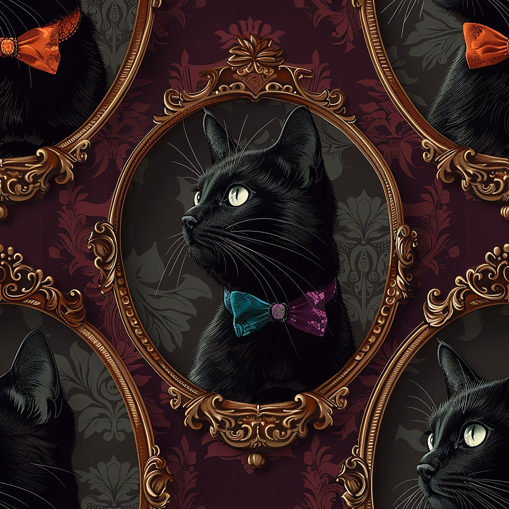 Gilded Whiskers Pattern 2 Minky Fabric