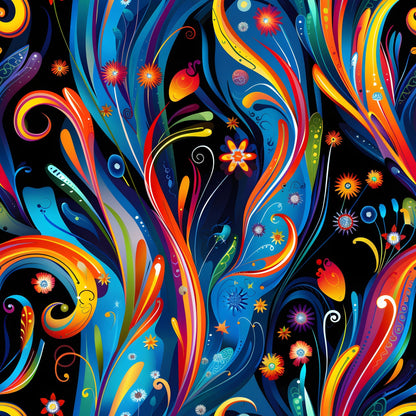 Midnight Fiesta Pattern 10 Minky Fabric