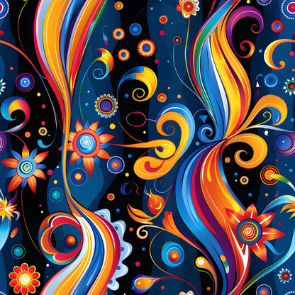 Midnight Fiesta Pattern 11 Minky Fabric