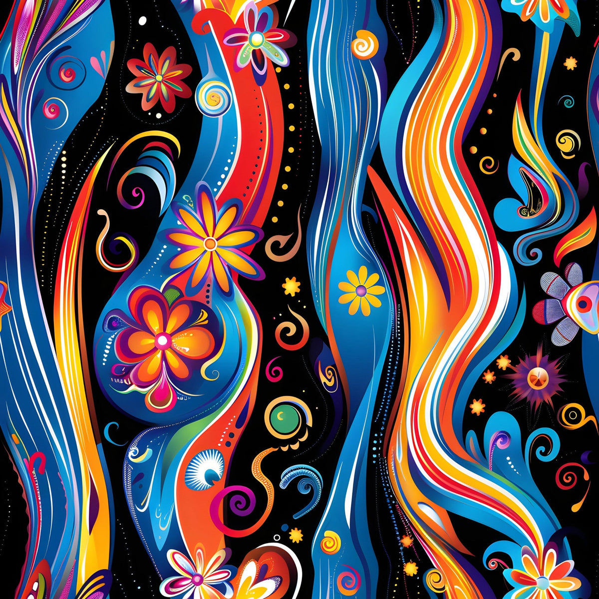 Midnight Fiesta Pattern 12 Minky Fabric