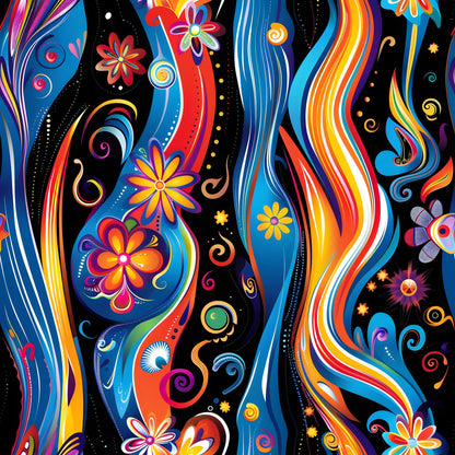 Midnight Fiesta Pattern 12 Minky Fabric