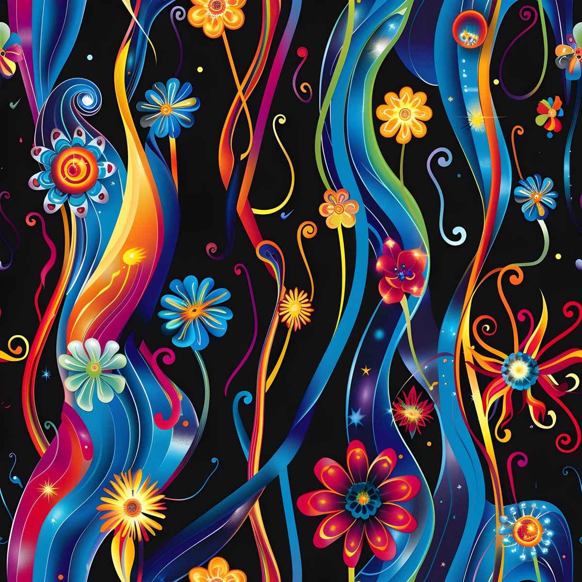 Midnight Fiesta Pattern 13 Minky Fabric