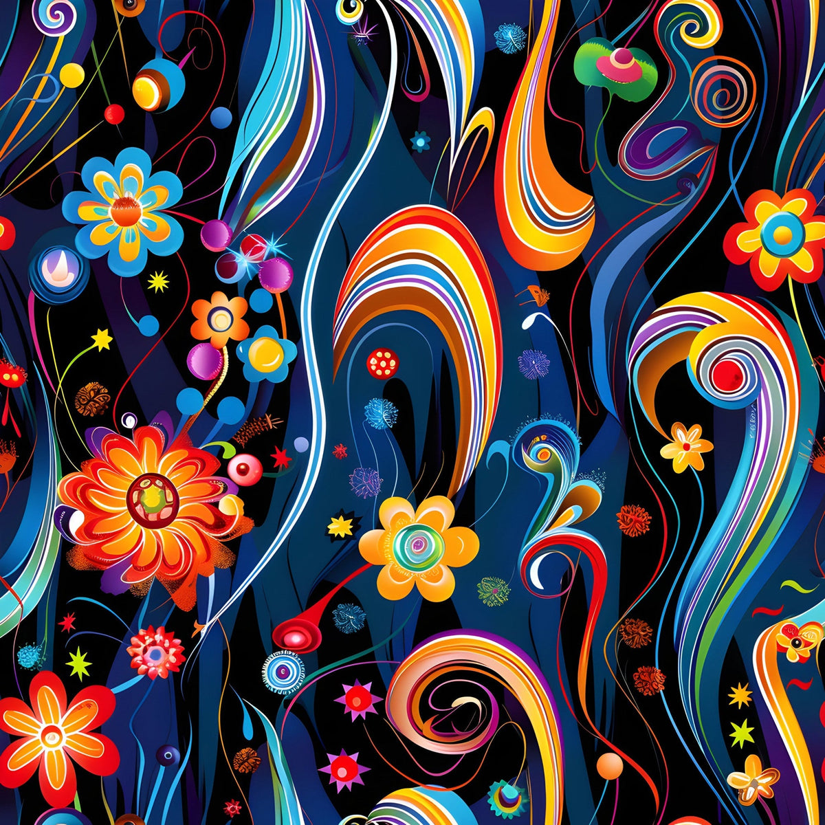 Midnight Fiesta Pattern 17 Minky Fabric