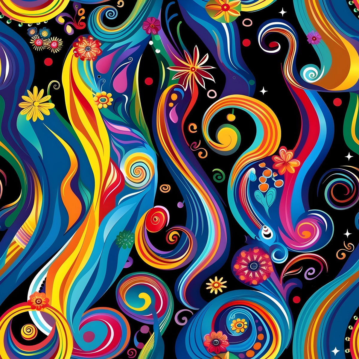 Midnight Fiesta Pattern 19 Minky Fabric