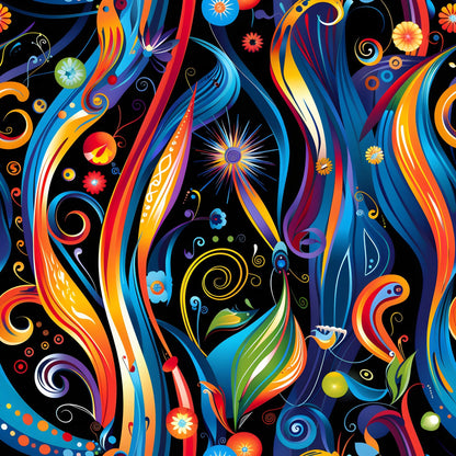 Midnight Fiesta Pattern 1 Minky Fabric